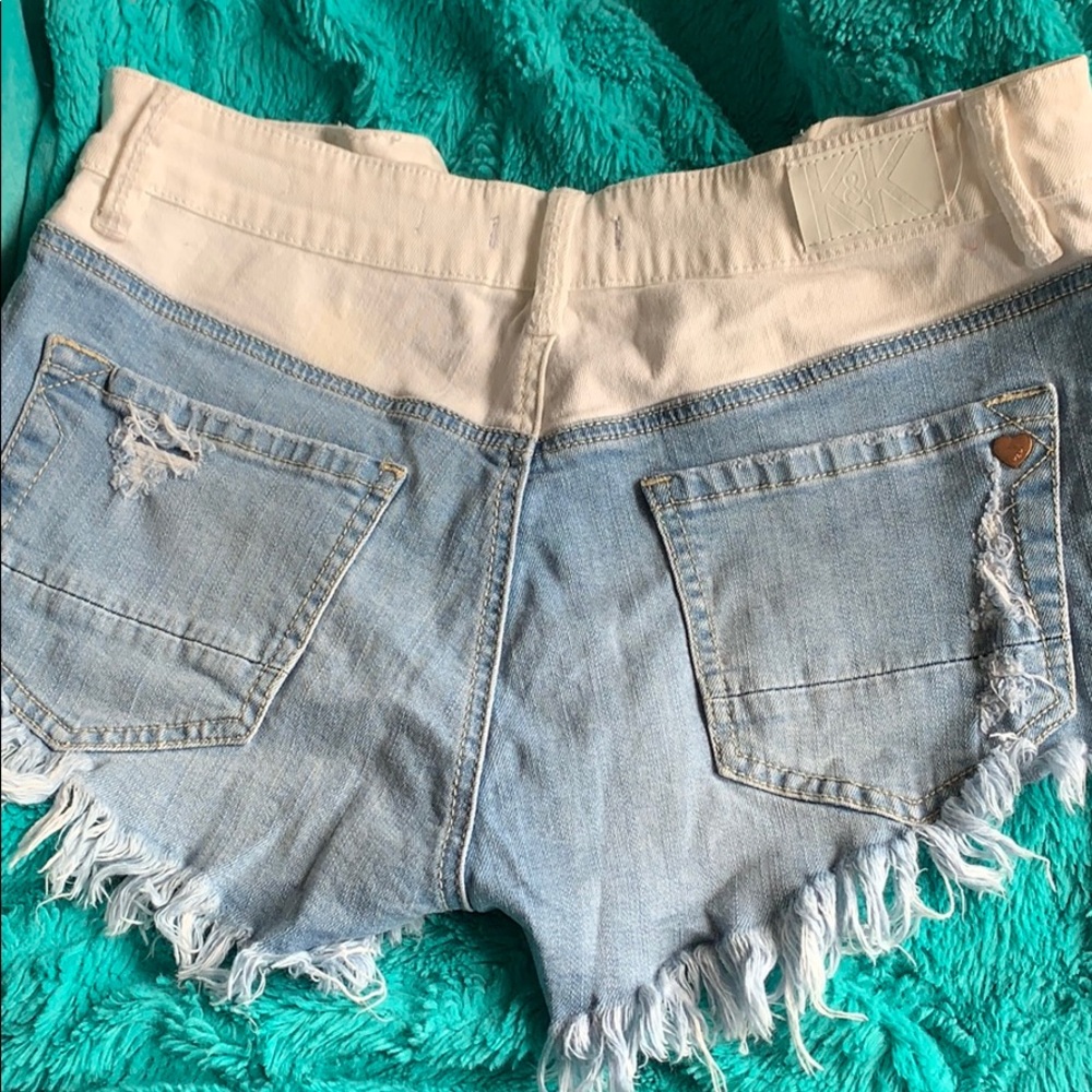 Multi colored high waisted shorts